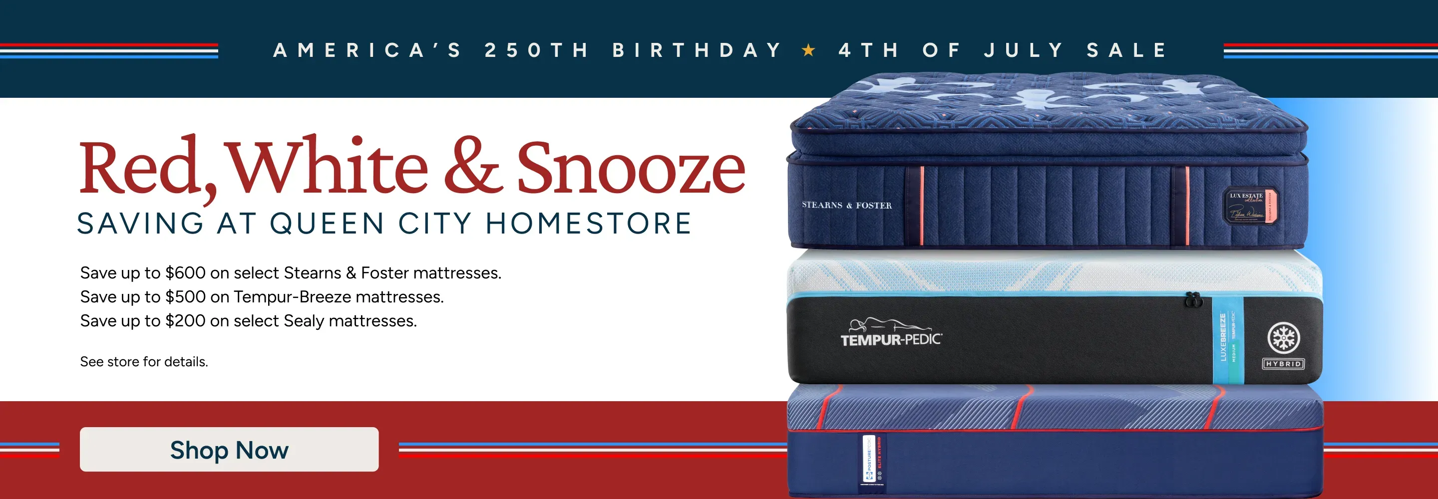 Red White Snooze J4 6/17 - 7/8